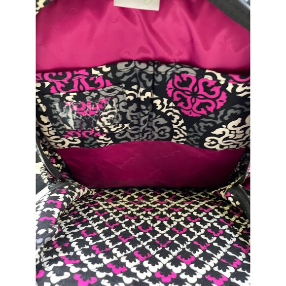 Vera Bradley Canterberry Magenta Women\'s Black Pink Floral Back Pack SKU 6091 main image 7